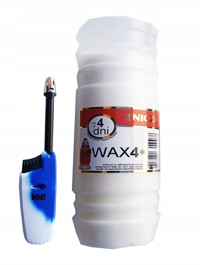 Parafínové vložky WAX 4 pre cintorínske sviečky, biela, s horiacou dobou 4 dni, 10 ks